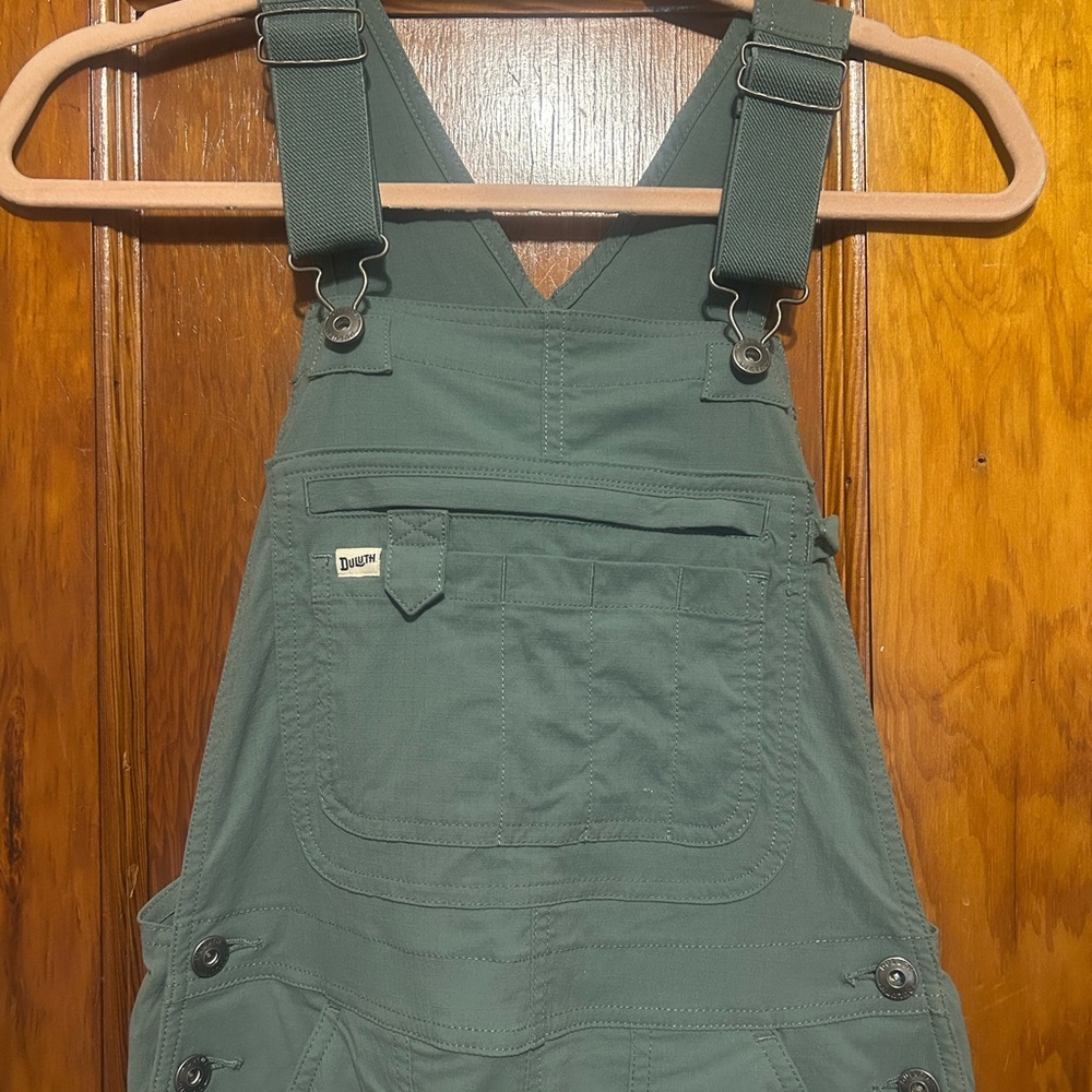 Duluth Trading Heirloom Gardening Overalls - Women’s XXS x 29 Green - Picture 4 of 8